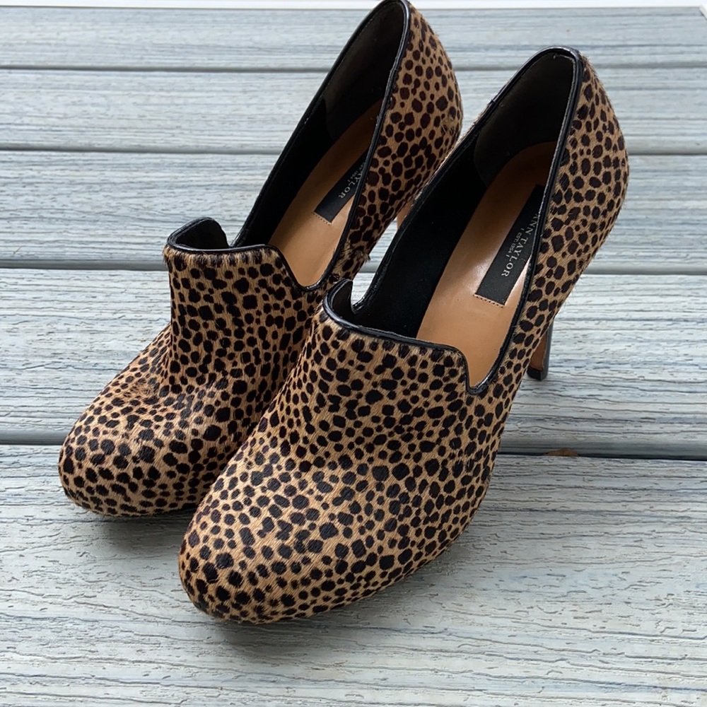 Ann Taylor Cheetah pony hair heels